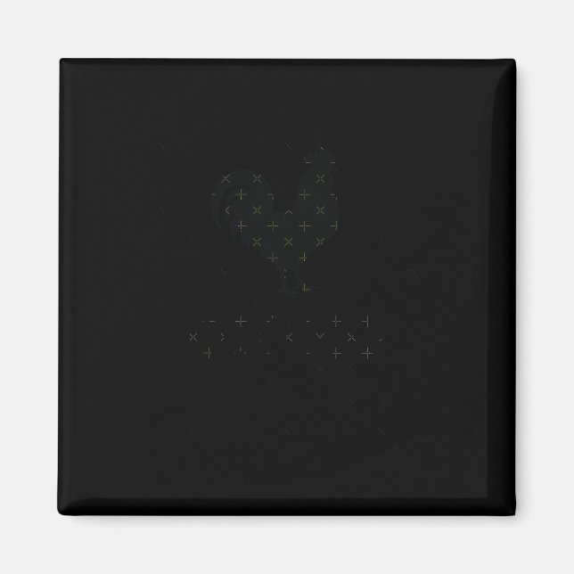 BBC S - Lustigt och humoristiskt Tupp-designmärke Magnet (Framsidan)