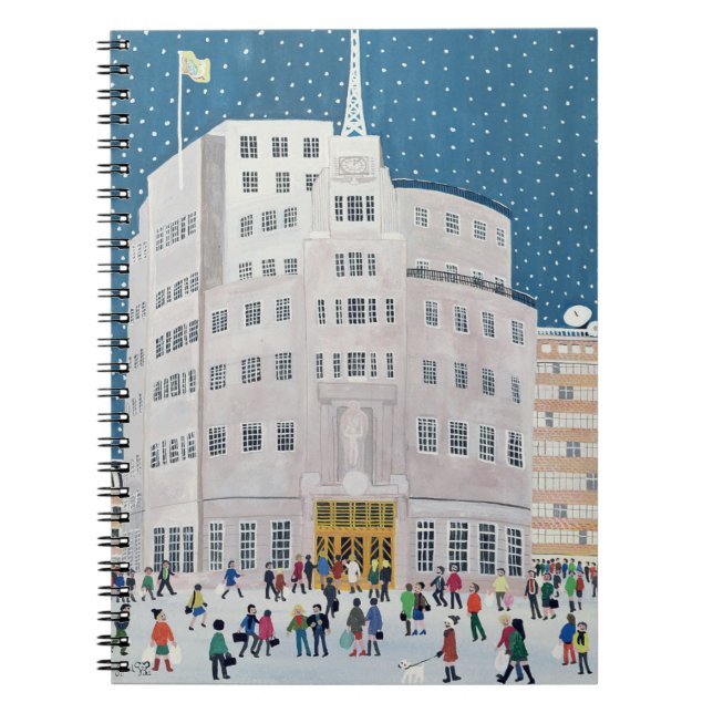 Bbcs radioutsändninghus anteckningsbok med spiral (Framsidan)