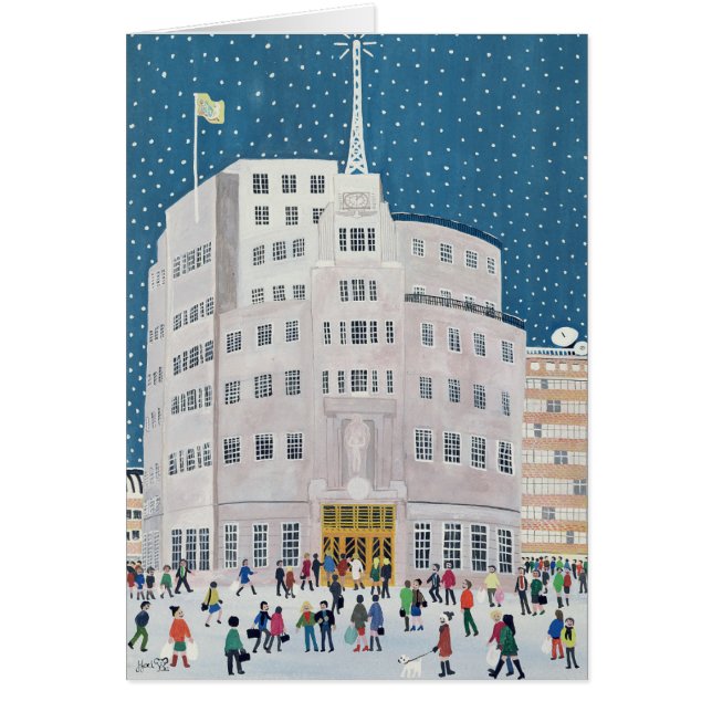 Bbcs radioutsändninghus hälsningskort (Framsidan)