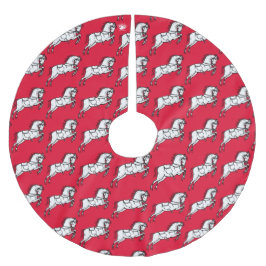 BBE - Horse Helgdag Träd Skirt - Anpassa Julgransmatta Borstad Polyester