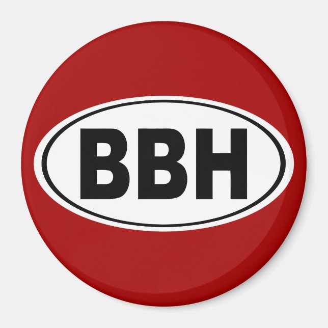 BBH Boothbay Harbour Maine Magnet (Framsidan)