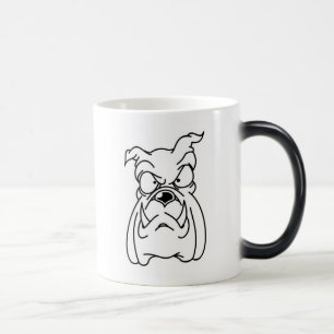 bbig ddog Bulldog huvud morfande keramisk mugg