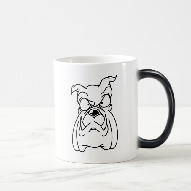 bbig ddog Bulldog huvud morfande keramisk mugg (Höger)