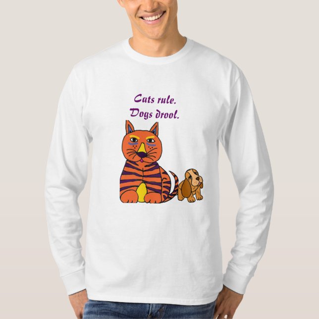 BBkatter härskar. Hundar dreglar skjortan Tee Shirt (Framsida)