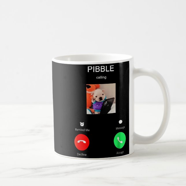 Bble Is Calling Funny Meme For Meme Fans Dog Lover Kaffemugg (Höger)