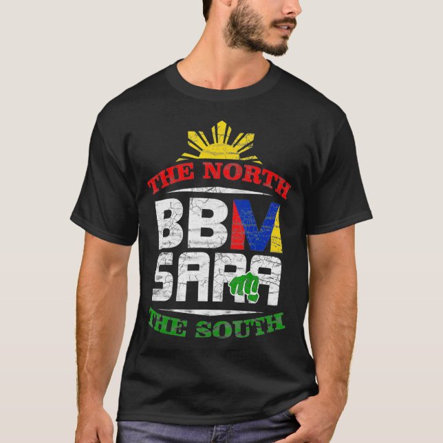 BBM SARA 2022 VP President Bong Marcos Red Duterte T Shirt (Framsida)