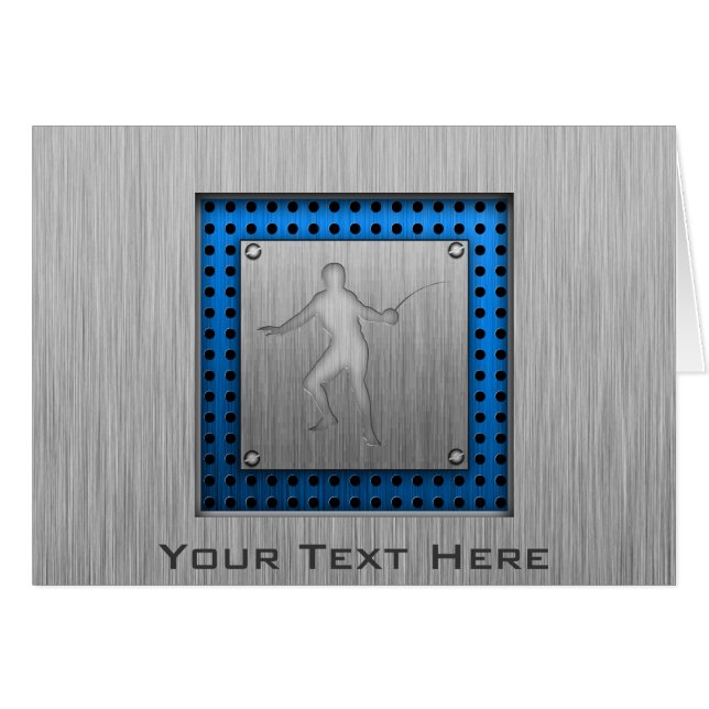 Bborstad Metall-look-Fening Hälsningskort (Framsidan Horizontal)