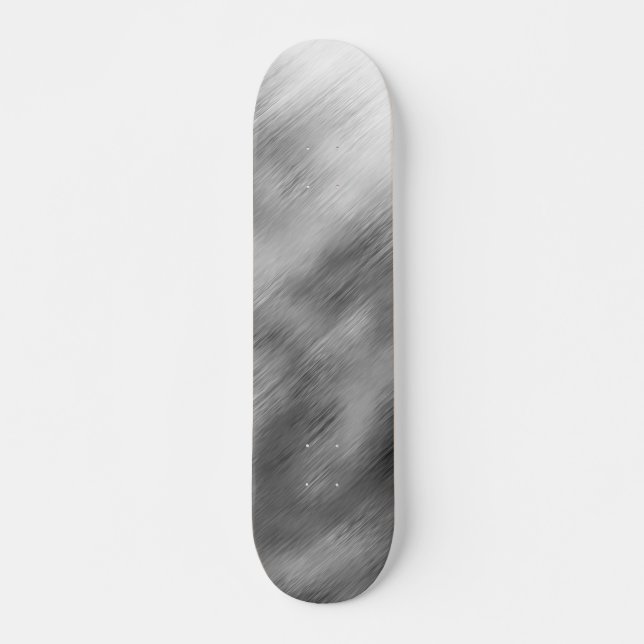 Bborstad stålhastighet Se Anpassade Grått White Skateboard Bräda 20,5 Cm (Framsida)
