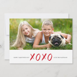 Bborstat XOXO-kort för alla hjärtans dag Julkort
