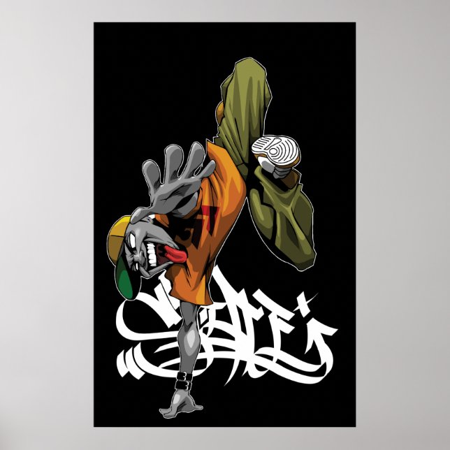 BBOY-attityd poster med graf (Framsidan)