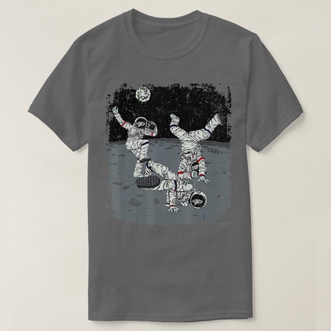 Bboy Breakdans Astronauts på Måne T Shirt (Design framsida)