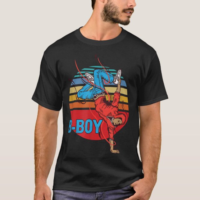 Bboy Hip hop Dance Modern Dancing Breakdancer Brea T Shirt (Framsida)