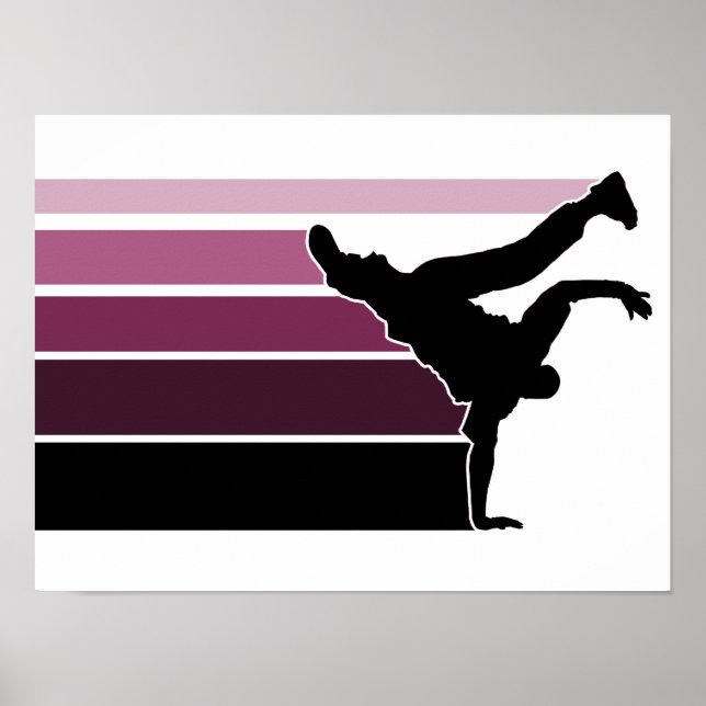BBOY-övertoningsprofilbläck poster (Framsidan)