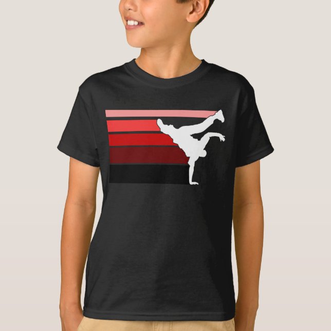 BBOY-övertoningsrödvita barn Tee (Framsida)