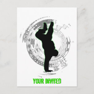 Bboygruppsinbjudan Inbjudan Vykort