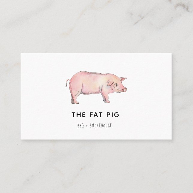 BBQ-Affärskort för resturant Visitkort (Framsida)