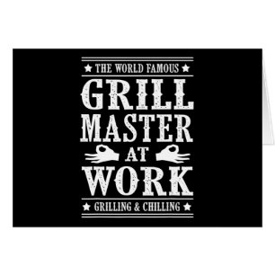 BBQ ÄLSKARE   World Berömd Grill Master in Work Hälsningskort