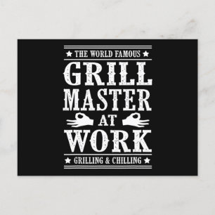 BBQ ÄLSKARE World Berömd Grill Master in Work Helg Vykort