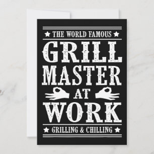 BBQ ÄLSKARE World Berömd Grill Master in Work Julkort