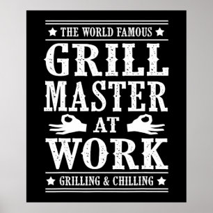 BBQ ÄLSKARE   World Berömd Grill Master in Work Poster