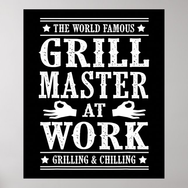 BBQ ÄLSKARE | World Berömd Grill Master in Work Poster (Framsidan)