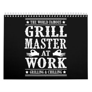 BBQ-Älskare  World Berömd Grill Master On Work Kalender