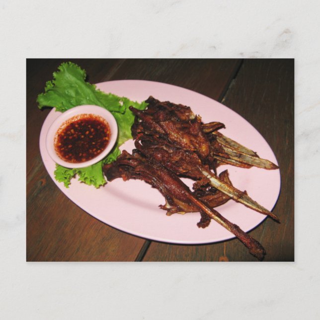 BBQ Anka Beaks ... Thai Asian Street Food Vykort (Framsida)