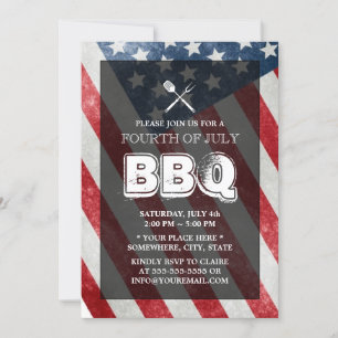 BBQ Årlig juli 4:e Party Inbjudningar