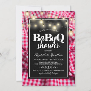 BBQ Baby Par Shower BaByQ Grillfest Inbjudningar