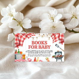 BBQ Baby Shower Bokförfrågan Infoga Tilläggskort