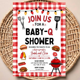 BBQ Baby Shower Inbjudan | Grill & Chill Tema
