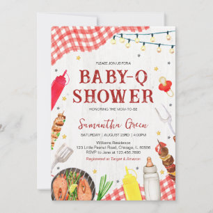 BBQ Baby Shower Inbjudningar