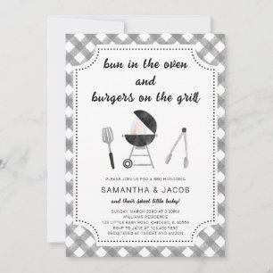 BBQ Baby Shower Inbjudningar