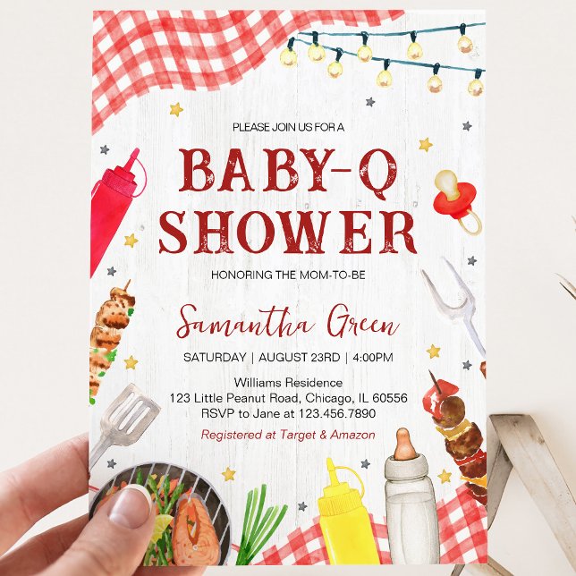 BBQ Baby Shower Inbjudningar (Skapare uppladdad)