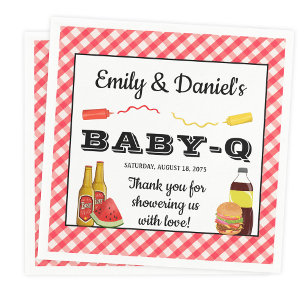 BBQ Baby Shower Papperservietter Pappersservett