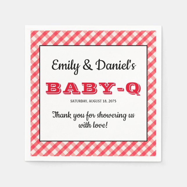 BBQ Baby Shower Servetter (Framsidan)