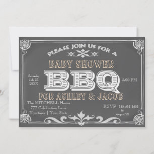 BBQ Baby ShowerbInbjudningar Inbjudningar