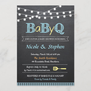 Bbq-baby showerinbjudan/Babyq Inbjudningar
