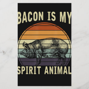 BBQ   Bacon är mitt andningsdjur BBQ Flygblad