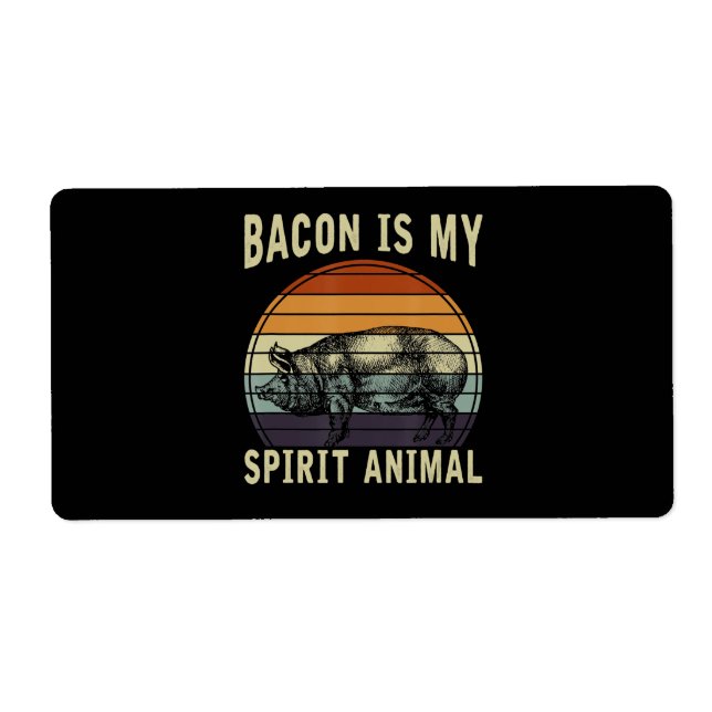 BBQ | Bacon är mitt andningsdjur BBQ Fraktsedel (Framsidan)