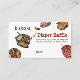 BBQ Barbecue Backyard Party Baby Shower Game Tilläggskort