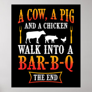 BBQ   Barbecue Bbq Joke Gift Grill Master Chef Poster