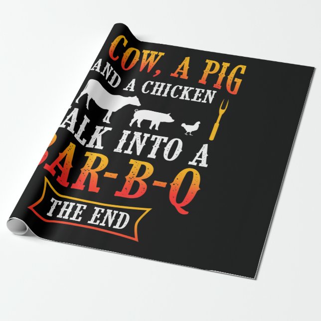 BBQ | Barbecue Bbq Joke Gift Grill Master Chef Presentpapper (Utrullad)