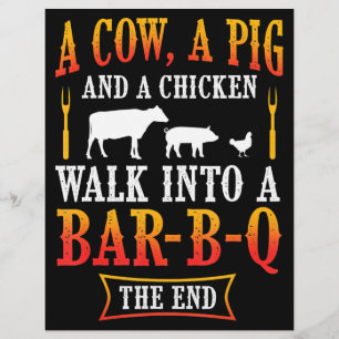 BBQ   Barbecue Bbq Joke Gift Grill Master Chef Reklamblad