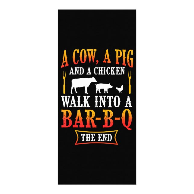 BBQ | Barbecue Bbq Joke Gift Grill Master Chef Reklamkort (Framsidan)