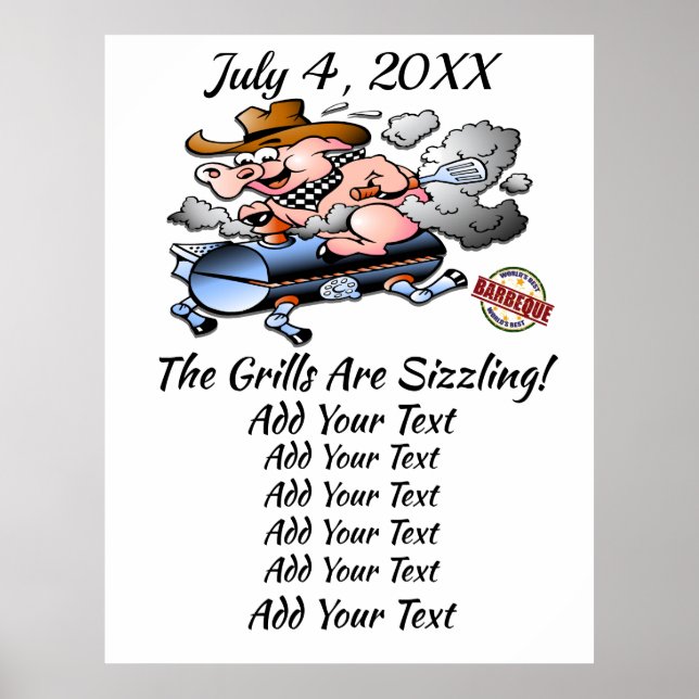 BBQ Barbecue Event/Cookoff Poster (Framsidan)