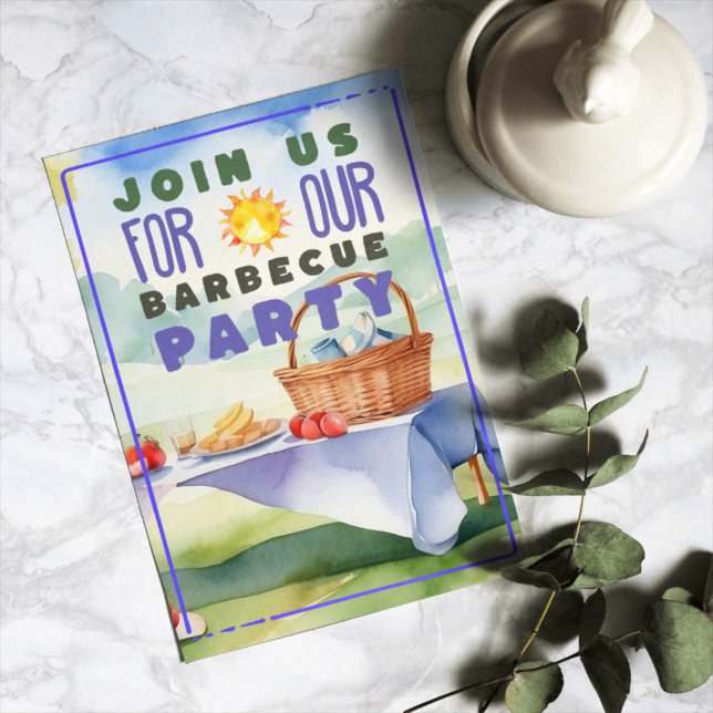 Bbq Barbecue Party-inbjudan Inbjudningar (Skapare uppladdad)