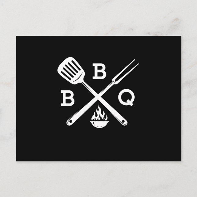 BBQ Barbecue Party:s stödtid Vykort (Framsida)