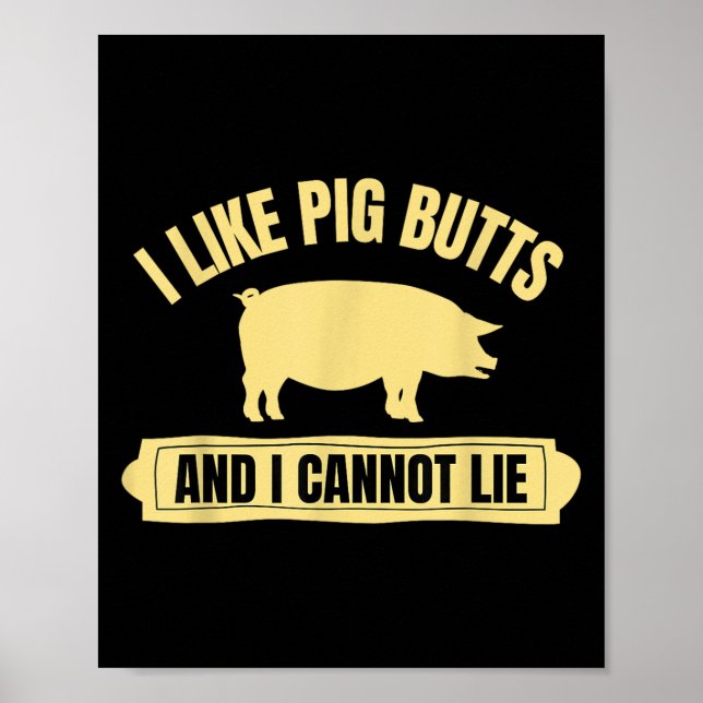 Bbq Barbeque Grilling, jag gillar G Butts och jag  Poster (Framsidan)