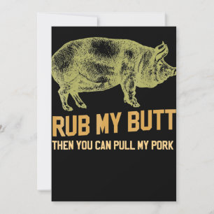 BBQ BBQ Grill Gris Funny Gris Id Smoke that Roas Julkort